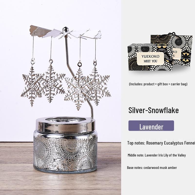 Rotating Soy Wax Scented Candle Holder - Birthday Gift & Home Decor