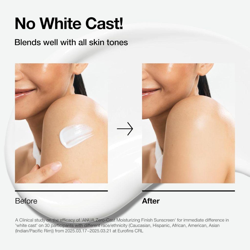 Anua Увлажняющий солнцезащитный крем Zero Cast 50 мл SPF50+ PA++++