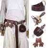 Набор средневековых аксессуаров для костюма на Хэллоуин Пояс викинга Юбка Ремешок Зажим Карнавальный реквизит для косплея