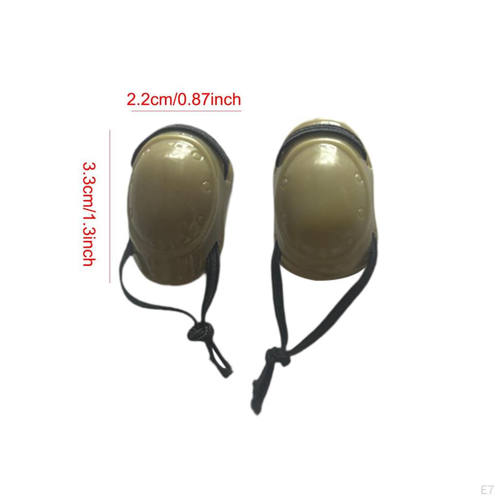 2 Pieces 1/6 Scale Doll Knee Pads, Clothing Handmade, Stylish Figure Costume for 12inch