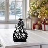Christmas Shadow Candle Holder Funny Metal Tree Shaped Shadow Candle Stand Tabletop Decorative Tea Light Holder for Fireplace Dining Table Decor