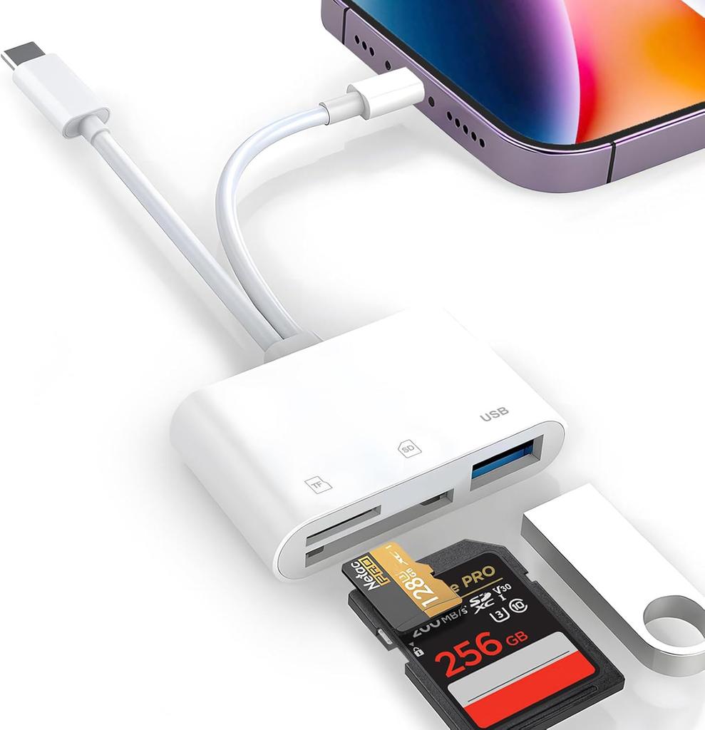 5-в-1 USB 3.0 Lightning Type C SD TF Картридер Адаптер для iPhone iPad MacBook Samsung Android Камер Других Устройств