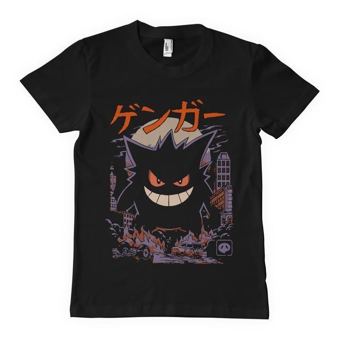 2025 Summer Pokmon Anime Gengar Kaiju Cotton Printed Tshirt Unisex Harajuku Loose Soft Cotton Casual Shortsleeved Top