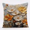 Floral Print Pillowcase Cushion Cover with Zipper Wear Resistant Non-Fading Washable Easy Maintenance Decorative Pillowslip