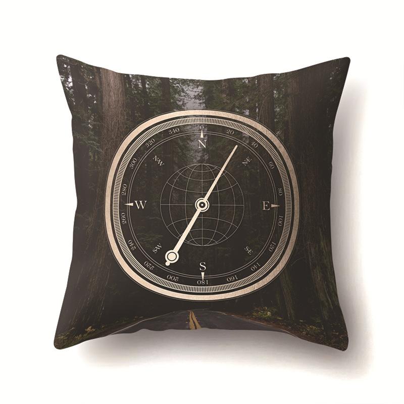 Modern Painted Simple Household Car Polyester Pillow Case Car Decoration Home Printed Waist Pillow Case