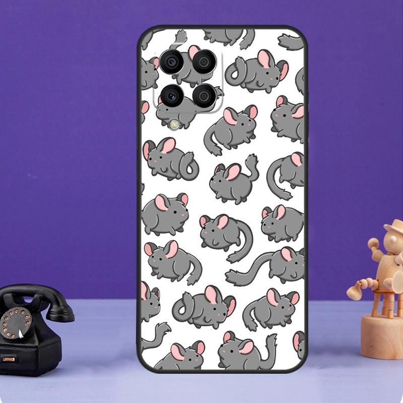 Cute Cartoon Chinchilla Case For Samsung Galaxy M55 M35 M15 M56 M36 M16 M06 M31 M13 M33 M53 M12 M32 M52 M14 M34 M54