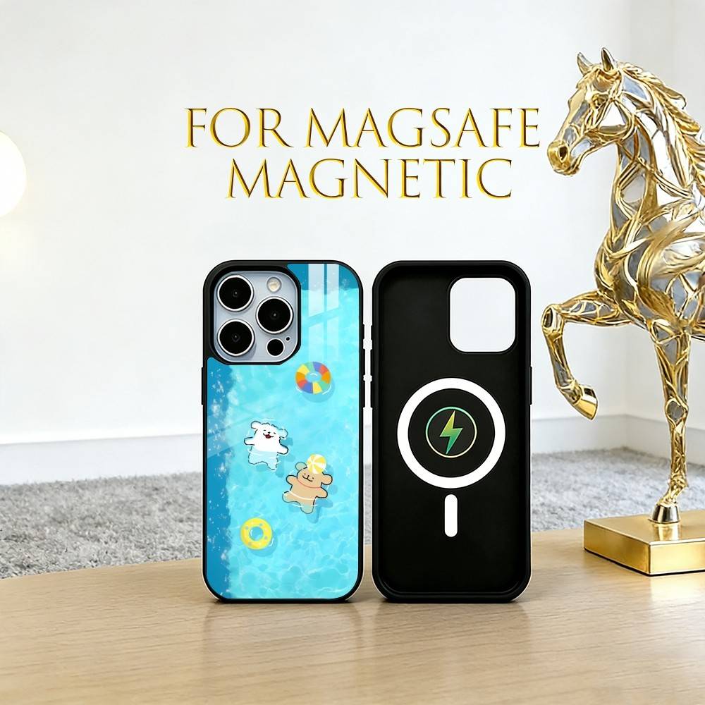 Красивый мультяшный чехол для телефона для iPhone 17, 16, 15, 14, 13, 12, 11 Plus, Pro, магнитный с Magsafe, беспроводная зарядка