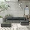 Day and Night - Day and Night 5-piece Garden Furniture Set and Gray Synthetic Rattan Cushions