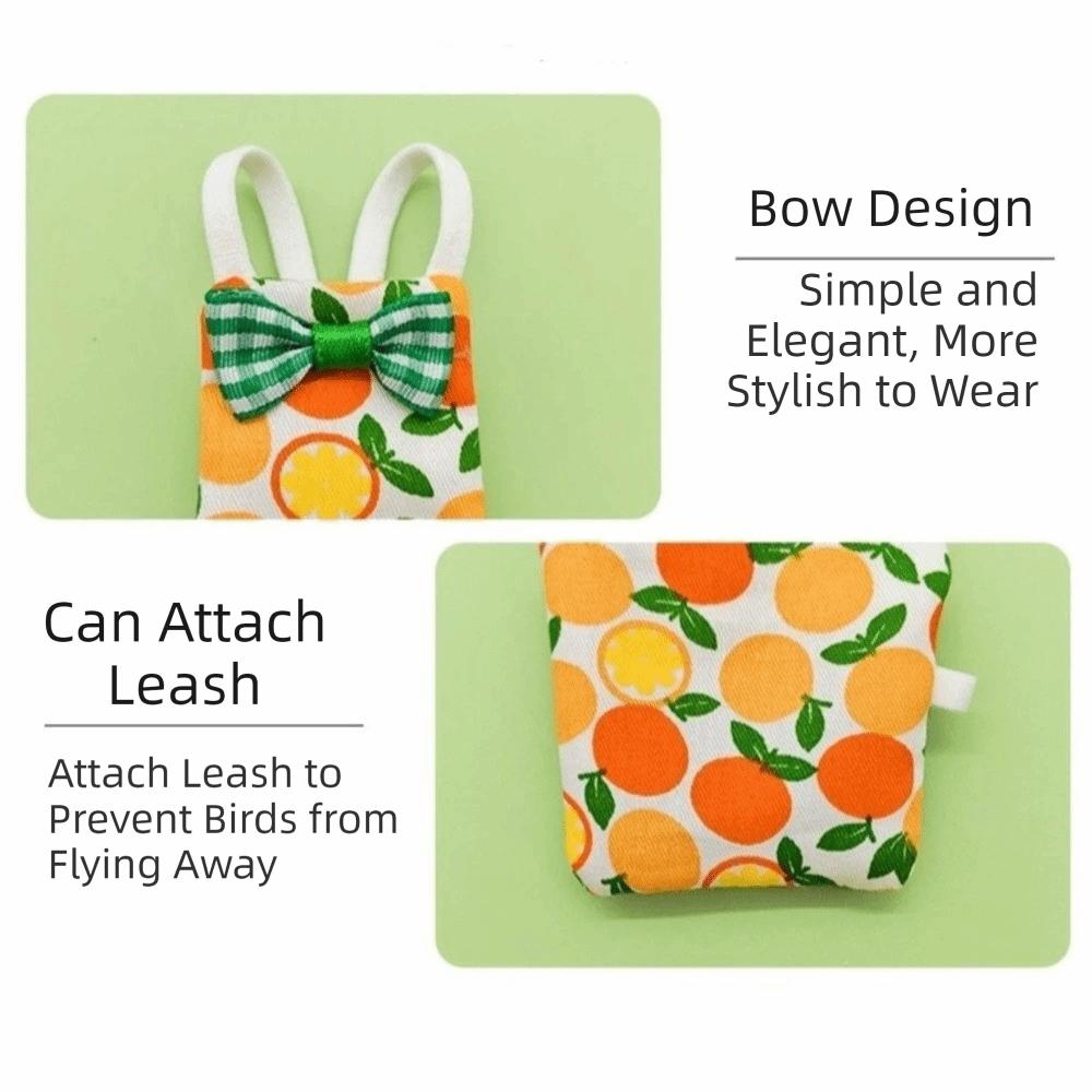 Adjustable Bird Nappy Fruit Pattern Parrot Flying Clothes Pet Parrot Diaper for Cockatiel Pigeons