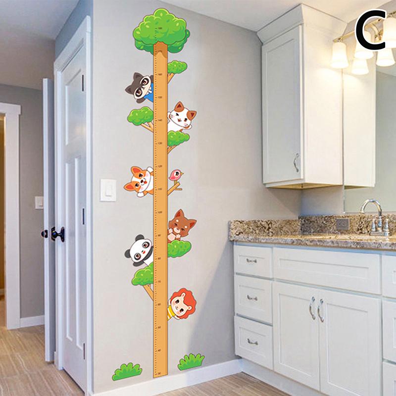 Мультяшные животные Измеритель роста Наклейка на стену Динозавр Панда Наклейка на стену для детской комнаты Детская Измерительная линейка роста Таблица роста