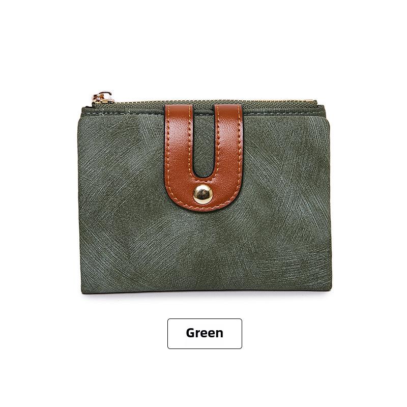 Корейский женский короткий кошелек Xiangyin Leather 2024 года — простой, модный, складной дизайн для студентов