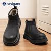 Navikier Men's Platform Martin Boots - Warm Fur-Lined Winter Snow Boots