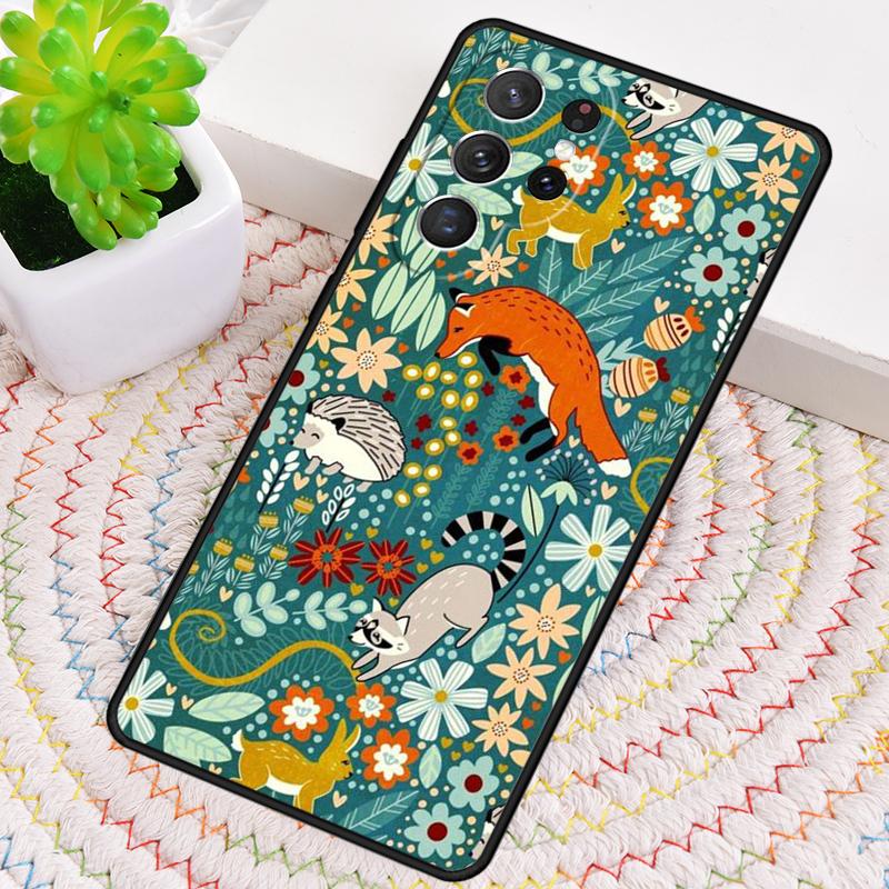 Чехол из ТПУ для телефона с рисунком диких лесных животных для Samsung Galaxy note 10 pro S26 S25 S24 S23 S22 Ultra Plus S21 FE S20 Ударопрочный чехол