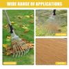 Garden Rake For Sweeping Leaves, Heavy Duty Retractable Rake For Lawns, Garden Tools For Yard Lawns And Shrub Garden Beds