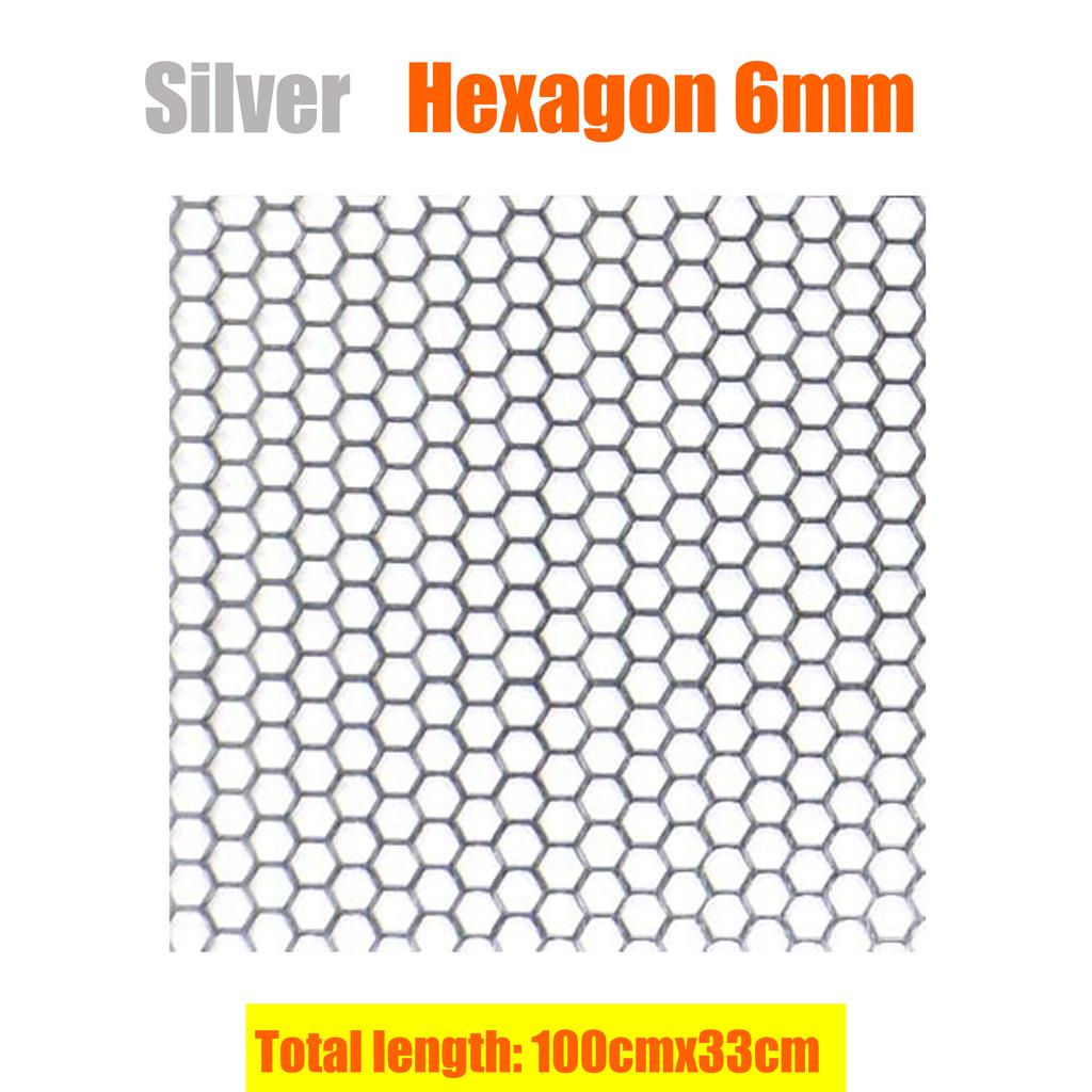 100x33см Алюминиевая Гоночная Решетка Бампера Сетка Вент Черный Серебристый Красный Синий Тюнинг Универсальная Защита Дом Сад