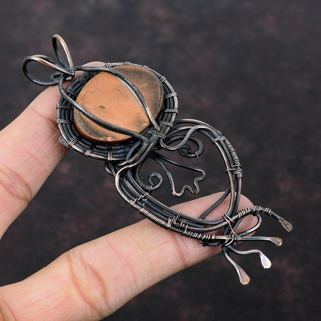 Подвеска Sun Sitara, медная проволочная обертка, подвеска Sun Sitara, ювелирные изделия ручной работы, медная проволочная обертка, подвеска с драгоценным камнем, подарок для матери