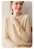 Women's Cashmere Round Neck Cable Knit Sweater - Soft, Comfortable, and Versatile for Autumn and Winter