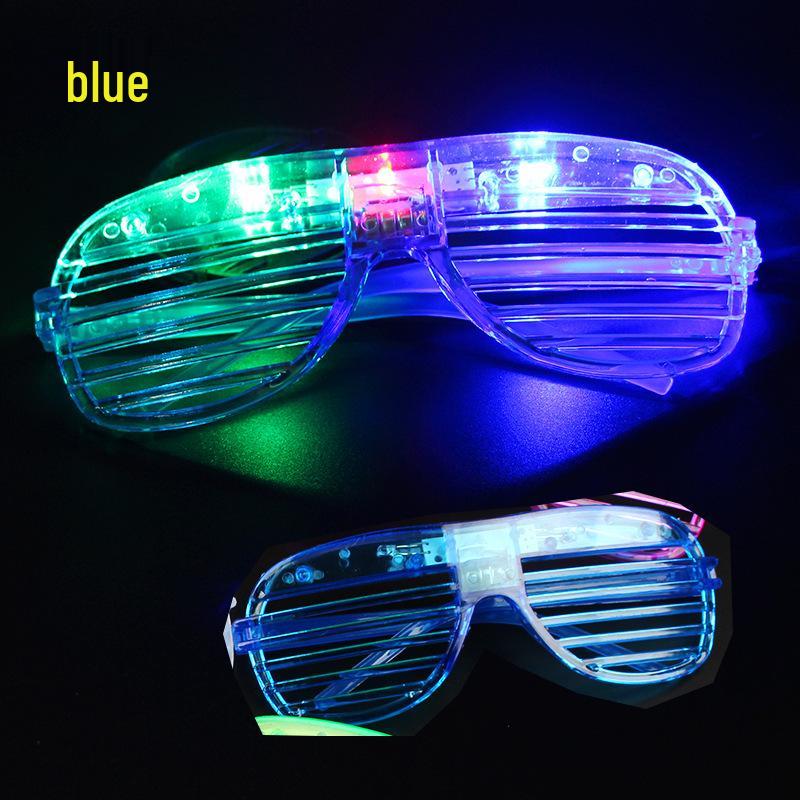 Светящиеся светодиодные мигающие диско-очки - Трехцветный атмосферный реквизит для KTV для взрослых