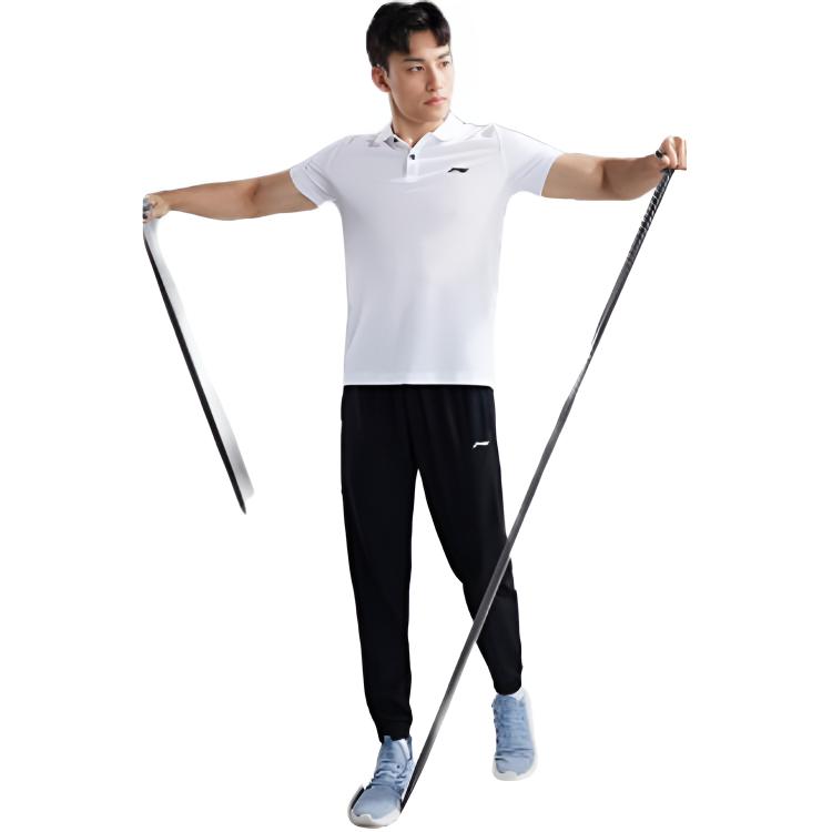 Li-Ning Легкие черные повседневные зауженные спортивные штаны мужские низы AYKU705-1