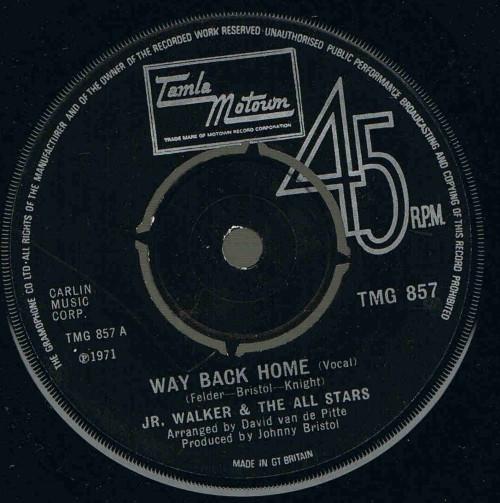 7-дюймовая пластинка JUNIOR WALKER & THE ALL STARS - Way Back Home TMG857 Tamla Motown 1971 UK Soul/Funk б/у