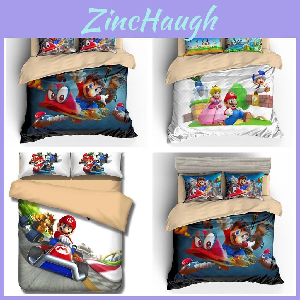 Elegant Nordic Design Three Piece Bed Set With Custom Digital Print And Soft 90 Gsm Fabric