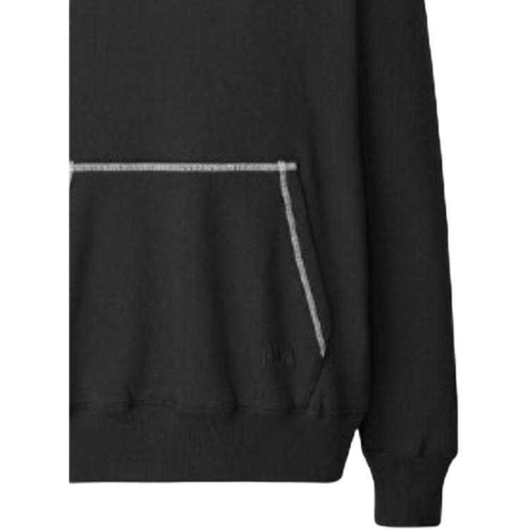 Uniqlo Спортивная толстовка с капюшоном и длинным рукавом X JW Anderson Коллаборация Мужская толстовка Черный 447065-09