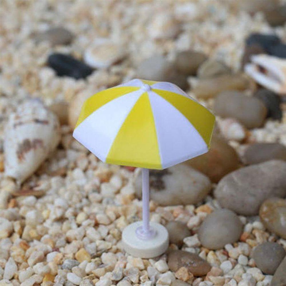 Artificial PVC Miniature Landscape Bonsai Decor Fairy Garden Dollhouse Micro Landscape Sun Umbrella Beach Seascape Decoration
