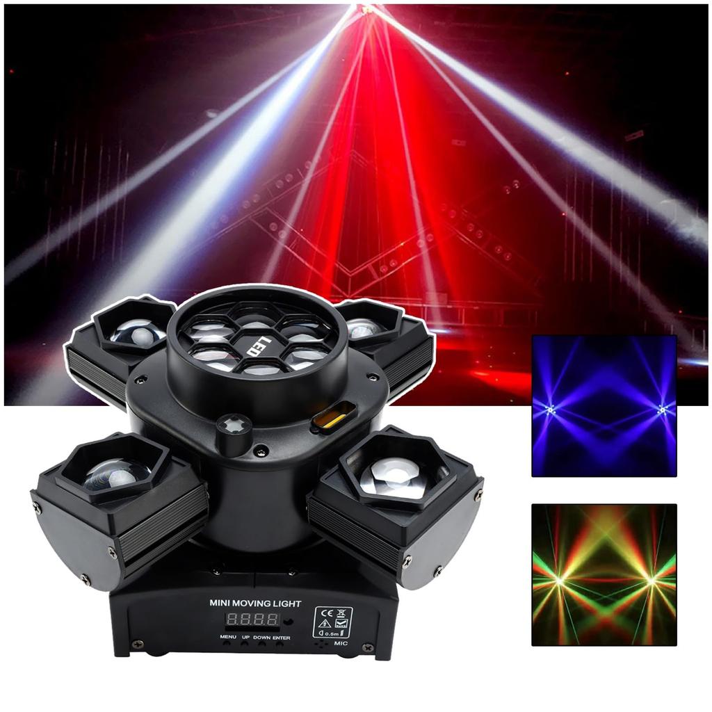 Frezon Stage Light LED Disco Light 80W High Brightness Multifunctional Strobe Effect Spotlight Stage Lighting DMX512 Channels Super Smooth Dimming