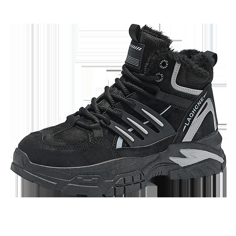 Зимние новые высокие бархатные утепленные теплые сноубутсы для активного отдыха, альпинизма, на толстой подошве, нескользящие ботинки Мартин