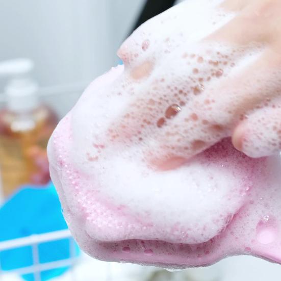 Силиконовая щетка для ванны с длинной ручкой, двухсторонняя головка щетки, нежная мочалка для спины, глубокая очистка, многофункциональная массажная щетка