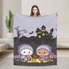Cute Dudu Christmas Blanket Quality Warm Soft  Throw Blanket Winter Camping Outdoor Fluffy Bedspread