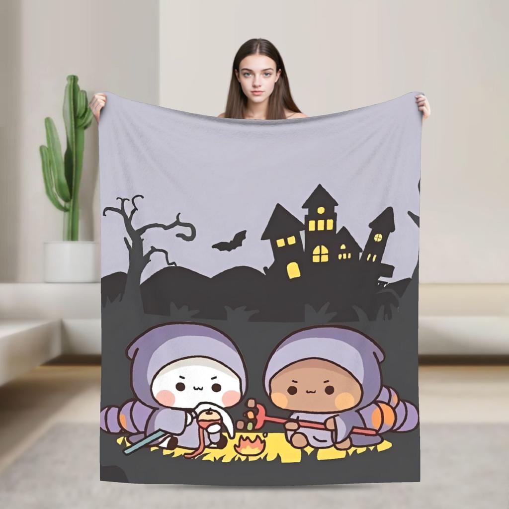 Cute Dudu Christmas Blanket Quality Warm Soft Throw Blanket Winter Camping Outdoor Fluffy Bedspread