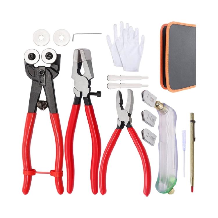 Premium 16pc Manual Glass Mosaicss Cutting Tool Ergonomic Handle Professional Grade Glass Cutter Crafting Equipment