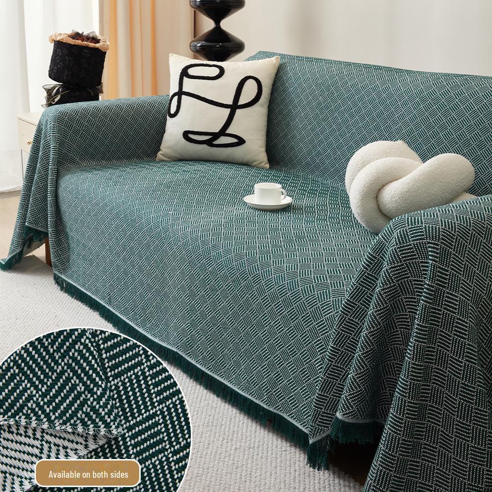 Double-Sided Cotton Yarn Blanket Sofa Cover