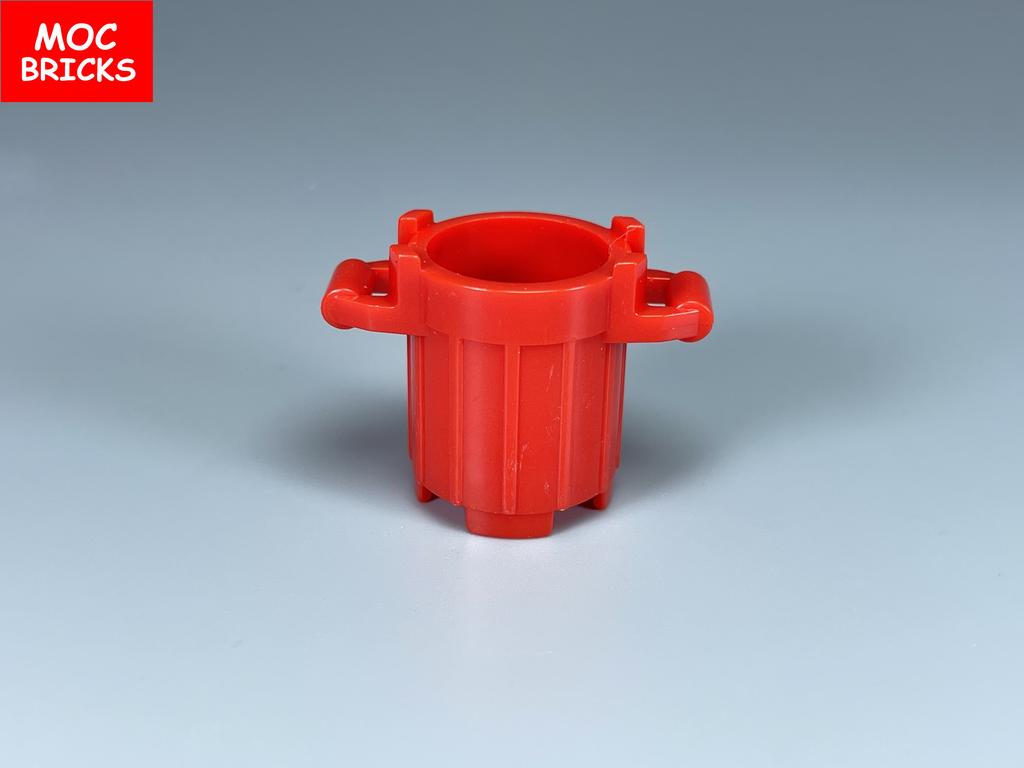 10 шт./лот MOC Кирпичи Контейнер Мусорный бак DIY с 4 держателями крышки подходят для фигурки 92926 Строительные блоки Собранная игрушка подарки для детей
