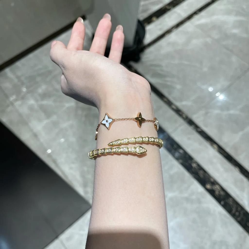 Zircon Snake Bone Bracelet Women's High-end Bracelet New Trendy Fashion Bracelet