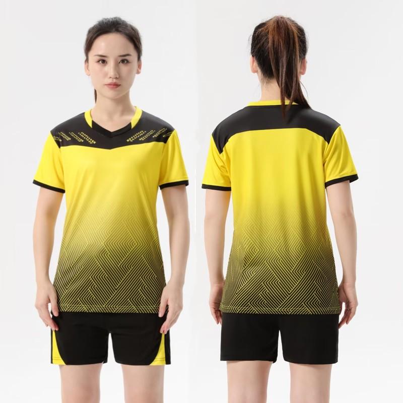 Breathable Short Sleeve Sports Jersey Set Men Women Volleyball Ping Pong Team Matches