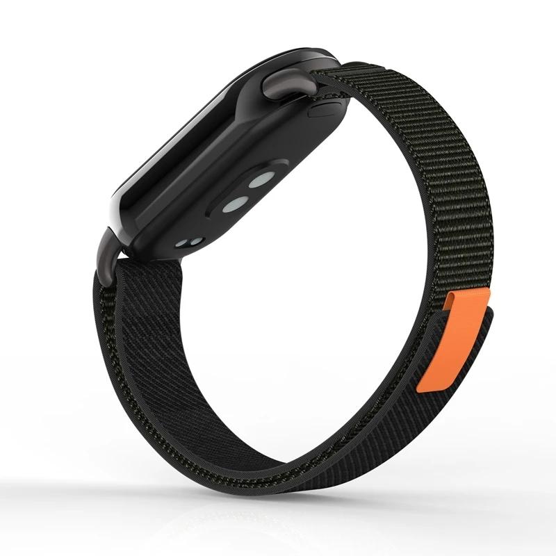 Нейлоновый дышащий ремешок для браслета Xiaomi Mi Band 8, браслет с металлической головкой, летний сменный ремень