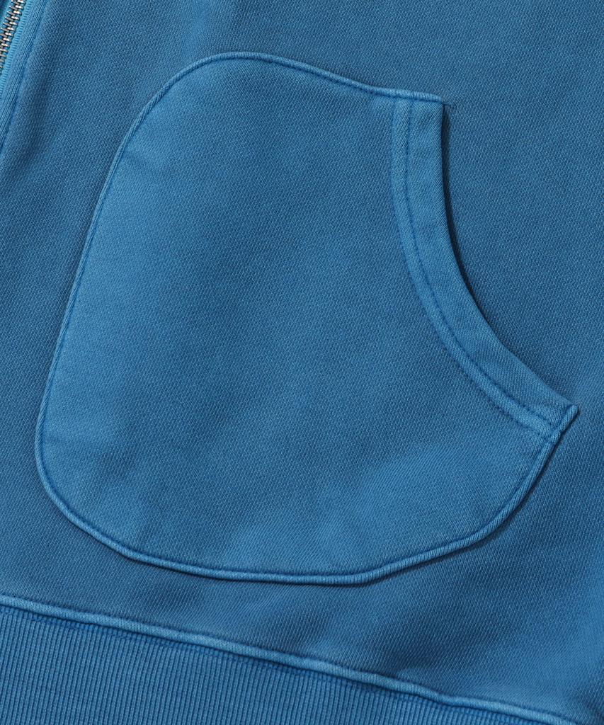 Стендс [M~4XL] Худи с пигментным логотипом Arch, на молнии_Синий