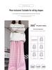 Women's Pink Plaid Straight-Leg Pants, Loose Slimming Fit, Casual Wide-Leg, Floor-Length, Spring/Autumn 2025.