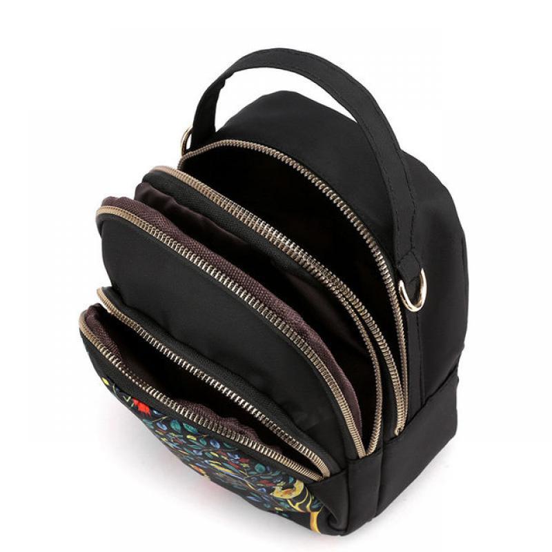 Ladies Shoulder Multi-Purpose Mini Small Backpack Oxford Cloth Messenger Bag