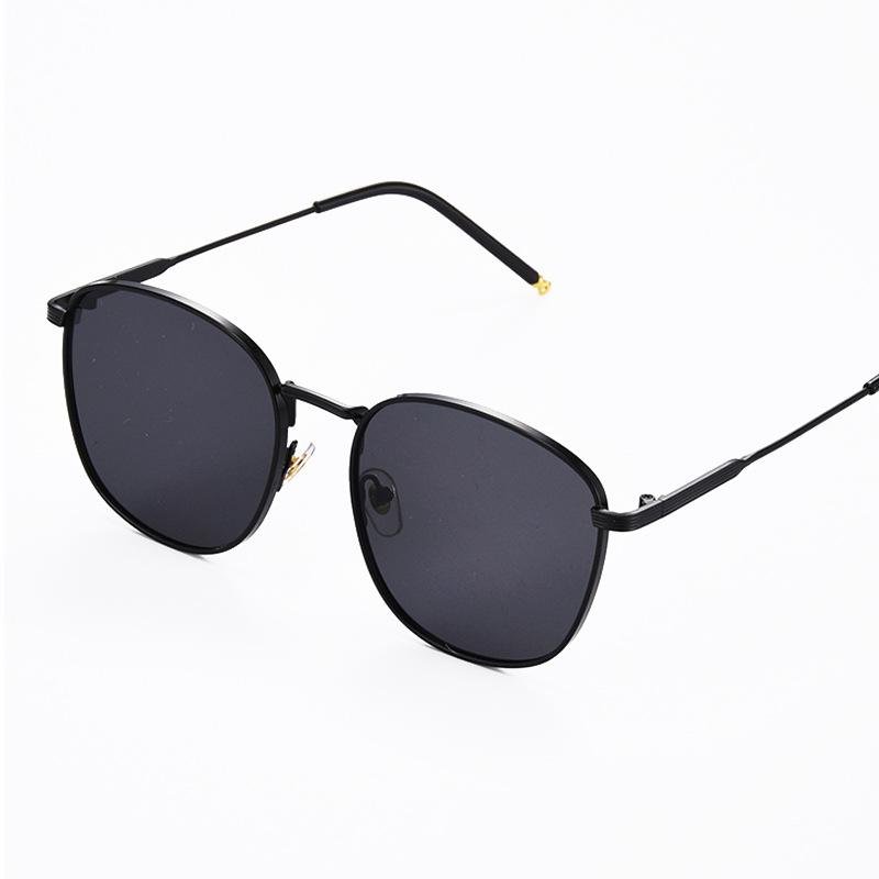 New fashion box sunglasses men and women trendy metal marine sunglasses Internet celebrity versatile glasses S