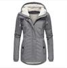 Autumn and Winter New Women's Clothing Solid Color Medium Long Cotton Jacket for Women