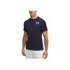 HeatGear Comfortable Moisture-Wicking Sports Short Sleeve T-Shirt Men Tops Midnight-Navy White 6000939-410