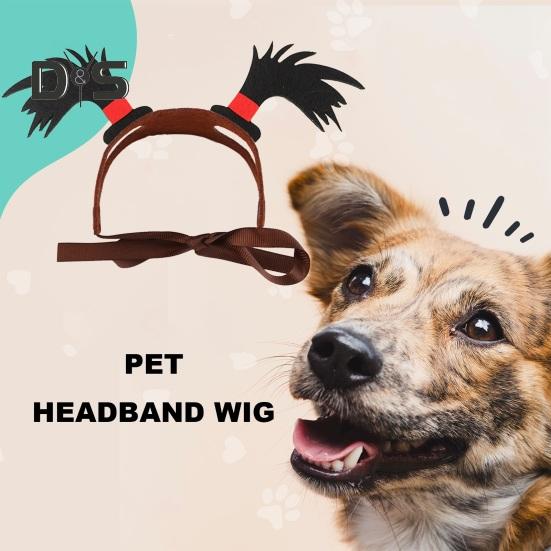 Halloween Dog Hairband Pet Cosplay Party Hair Hoop Dress-up Costume Accessories Funny Headband for Cats Dogs Parties Photoshoots Festivals