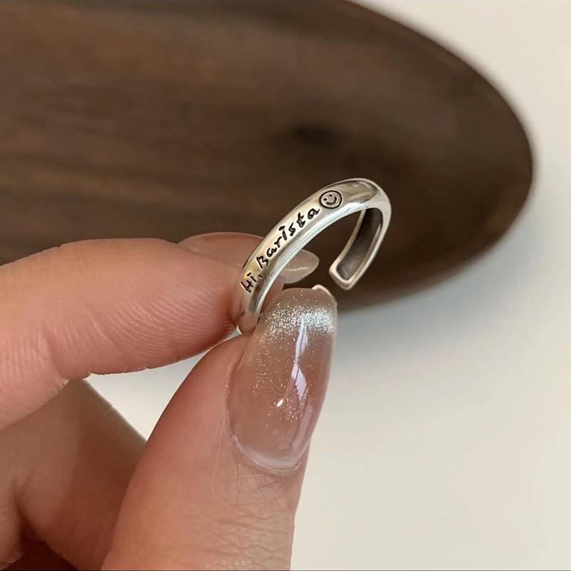 Кольцо из стерлингового серебра 925 пробы с неровным жемчугом - Женское стильное минималистичное кольцо с открытым дизайном