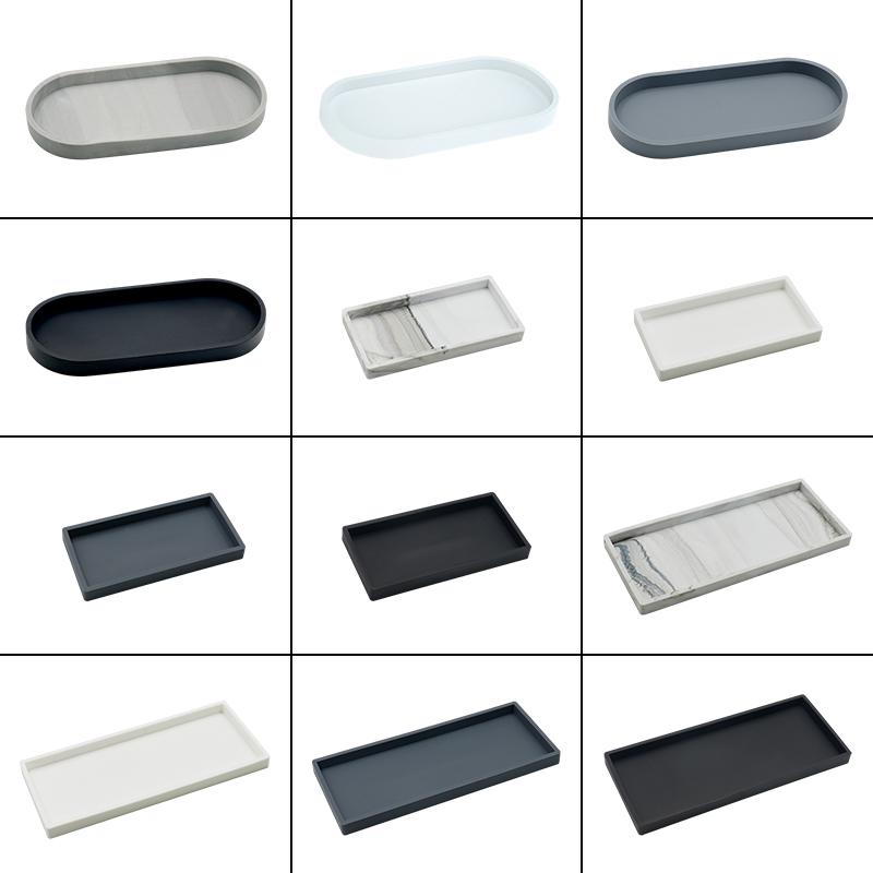 Silicone Storage Tray Thickened Shatterproof Bathroom Vanity Organizer For Jewelry Cosmetic Soap Non Slip Living Room Decor