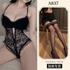 Sexy lingerie sexy suspender lace seduction hollowed out open onesie hot uniform pajamas women's suit