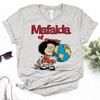 Футболки Mafalda для женщин Harajuku Manga Японский топ для девочек Японская одежда