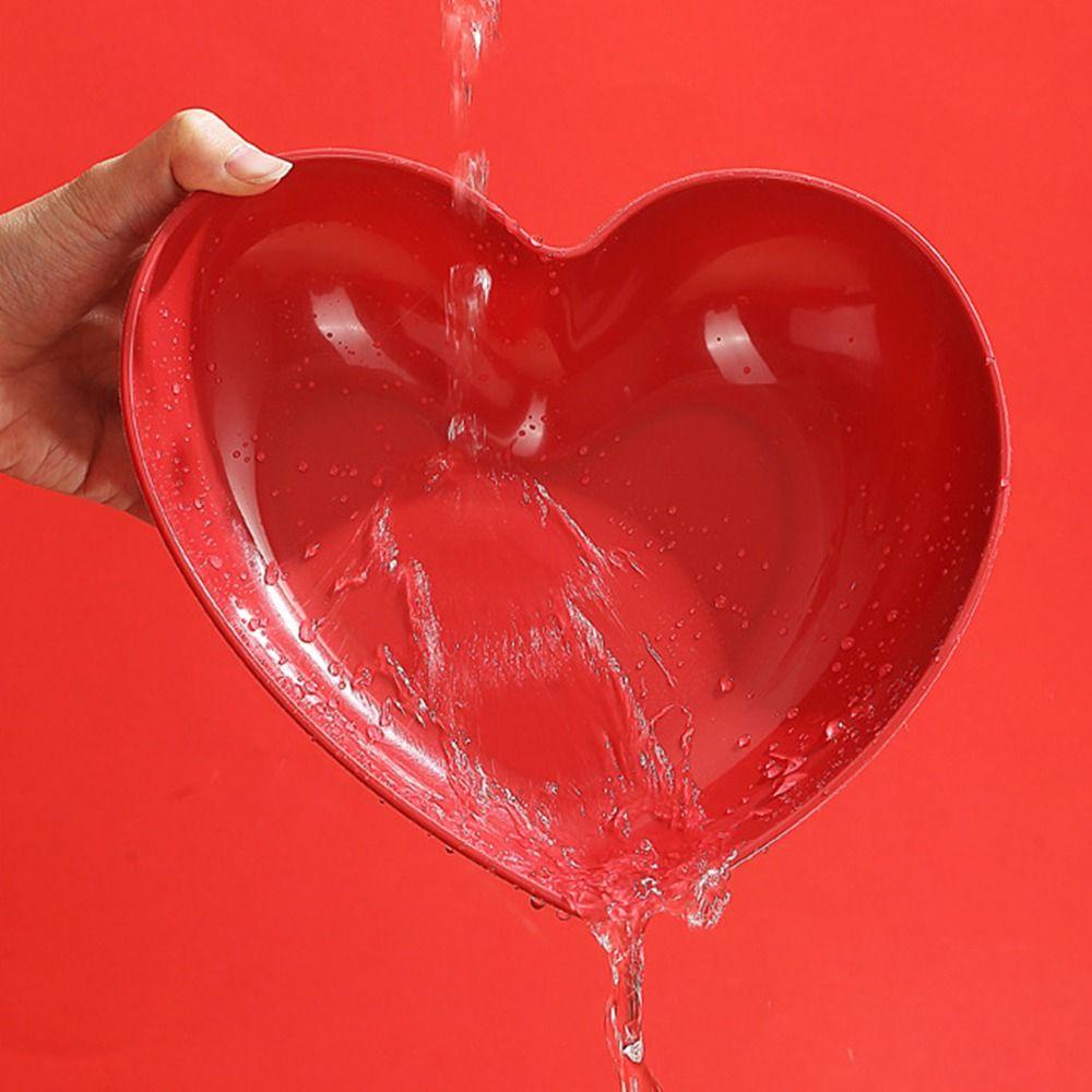 5/10Pcs Plastic Love Fruit Plate Heart-shaped Nut Love Plate Party Snack Love Tray Home Party Use